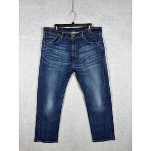 Levis 505 Jeans Mens 38x29‎ Blue Straight Leg Medium Wash Denim Pants